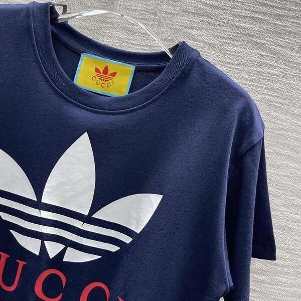 超話題! ディダス×グッチ コットン ジャージ Tシャツ 偽物 guy15669