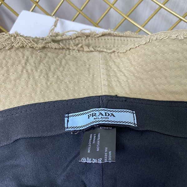 日本未入荷プラダ 偽物 ドリル バケットハット カーキ 1HC137_2FMB_F0241