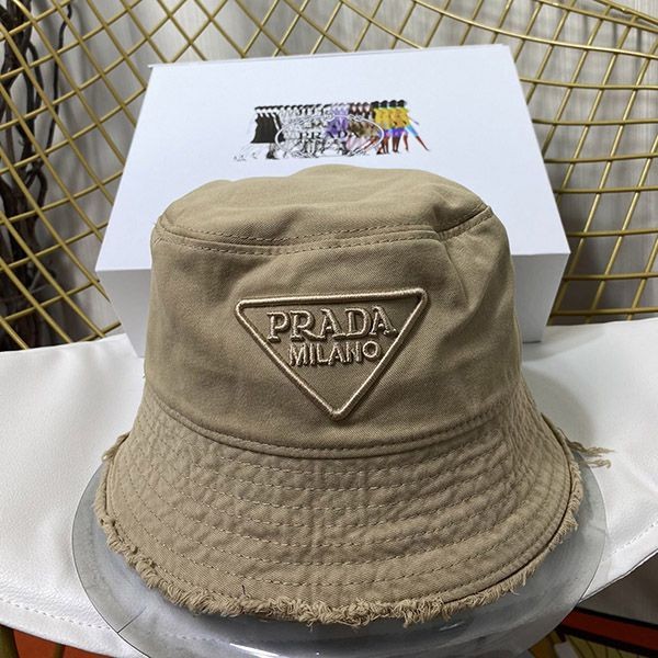 日本未入荷プラダ 偽物 ドリル バケットハット カーキ 1HC137_2FMB_F0241