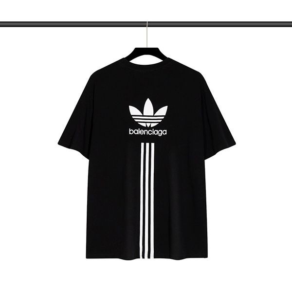 《大人気》バレンシアガ アディダス 偽物 Tシャツ メンズ 2色 bav63815