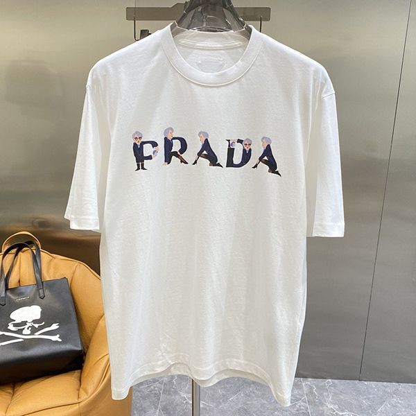 可愛い プラダ☆ロゴ コットンTシャツ 偽物 pum01777