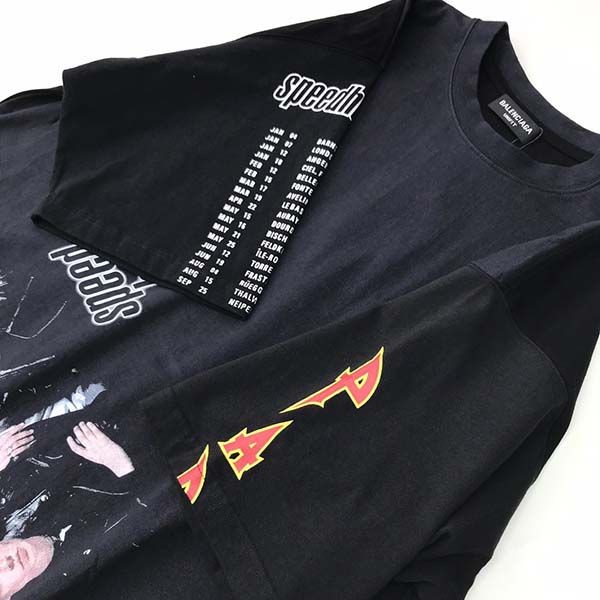 バレンシアガ 逆さまスピードハンター特大Tシャツ 偽物 bak98670