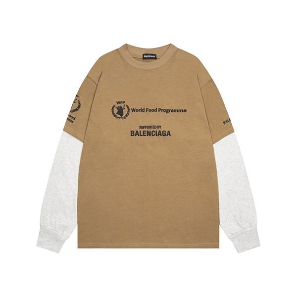 希少色バレンシアガ WFP ダブルスリーブTシャツ 長袖 偽物 6色 698089TMVL21070