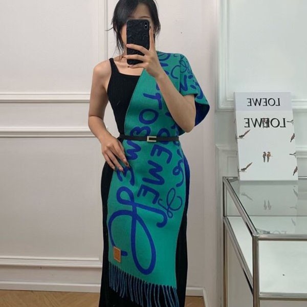大人気！ロエベ 偽物 ウール&カシミヤ ロゴ入りスカーフ loq67780