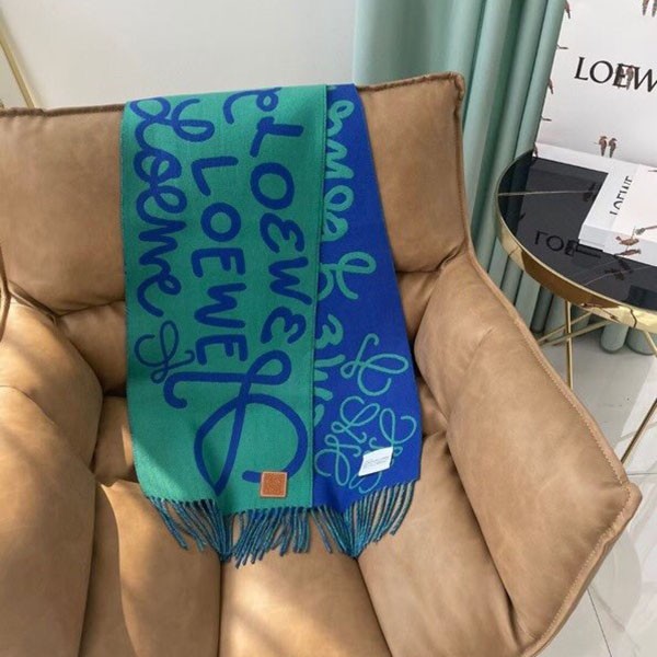 大人気！ロエベ 偽物 ウール&カシミヤ ロゴ入りスカーフ loq67780