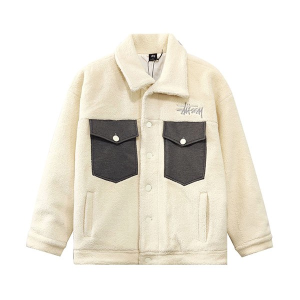 ステューシー 偽物 SHERPA ロゴ もこもこシェルパジャケット suf75215