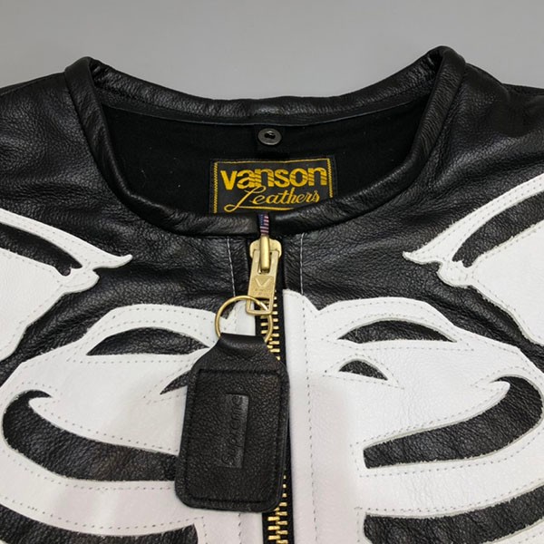 シュプリーム vanson 偽物 ヴァンソン レザー ボーン ジャケット Shg54235