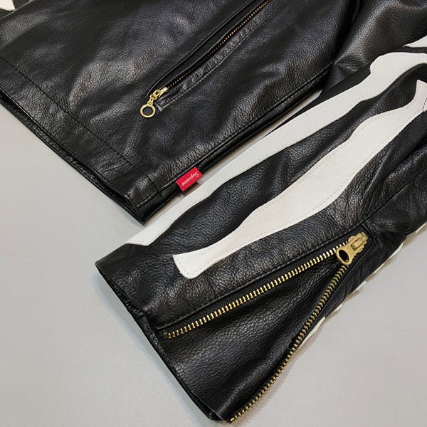 シュプリーム vanson 偽物 ヴァンソン レザー ボーン ジャケット Shg54235