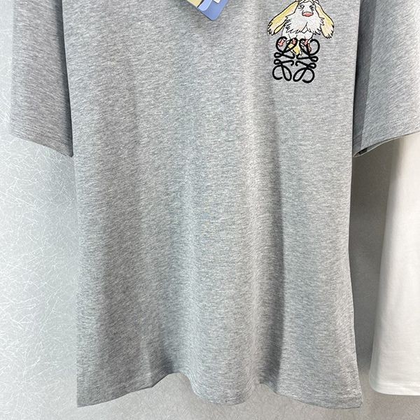 確保済みロエベ ヒン アナグラム Tシャツ 偽物 クルーネック 2色 loz53590