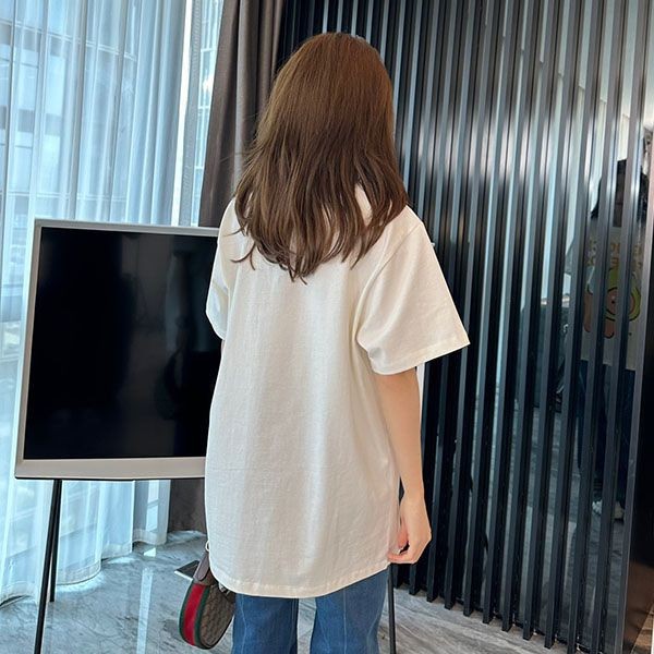 ☆超人気☆グッチ×Kawaii コピー キャットプリント Tシャツ gum95166