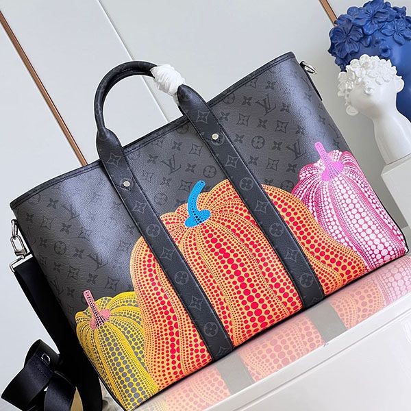 ルイヴィトン LV×YK 草間彌生 偽物 ウィークエンド トートバッグ M46434
