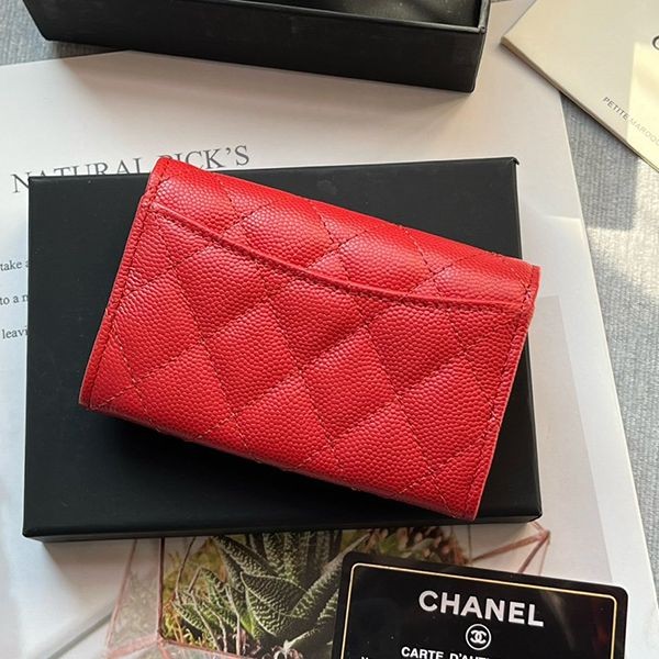 追跡付き 安いシャネル ミニ財布 スーパーコピー キャビア ライトゴールド金具 shm98300