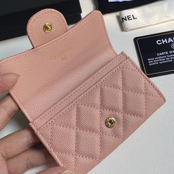 世界中で大人気♪シャネル 偽物 ミニ財布 キャビア ライトゴールド金具 shj08153