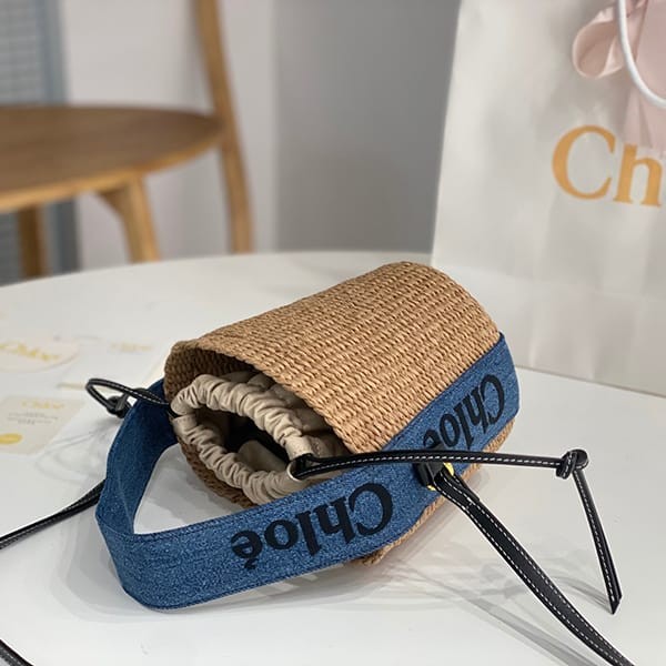 高品質 クロエ WOODY コピー スモール バスケット かごバッグ/ Denim chw91338