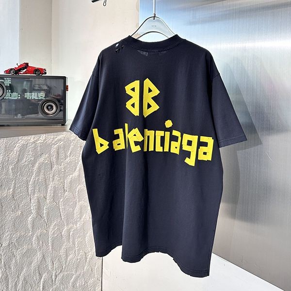 バレンシアガ Tape Type Tシャツ ヴィンテージジャージー 偽物 ミディアムフィット