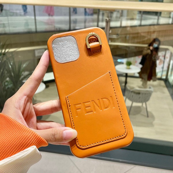 可愛いフェンディ ロゴ カードホルダーポケット付 iPhone13 Proケース コピー feb02332