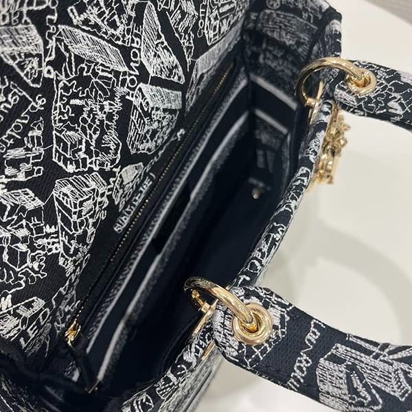 注目★レディディオール 偽物 LADY D-LITE ミディアムバッグ M0565OOMPM993