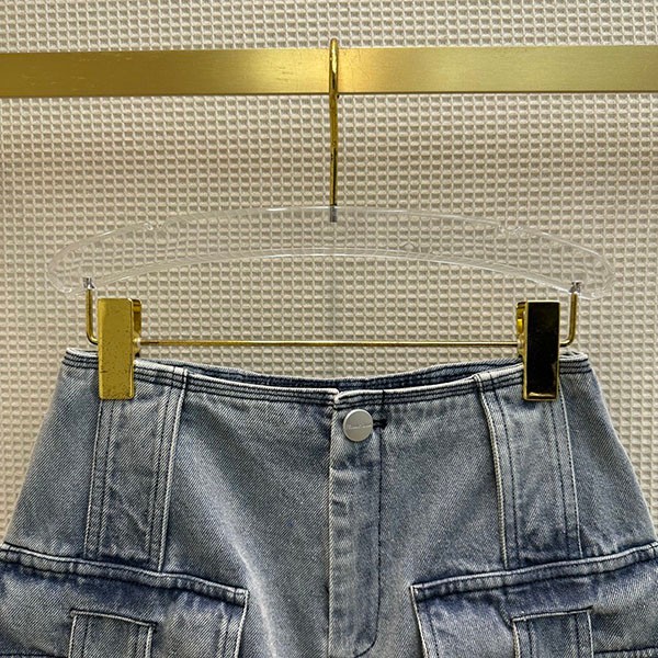 入手困難 フェンディ コピー Blue デニムショートパンツ FLP792ANP1F1KE5