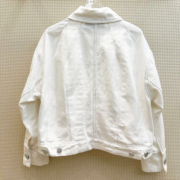 【フェンディ×Marc Jacobs 偽物】ホワイトデニムジャケット FLF715AXBDF0EX7