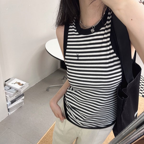 *サンローラン コピー* ストライプ タンクトップ 743660Y37KT1095