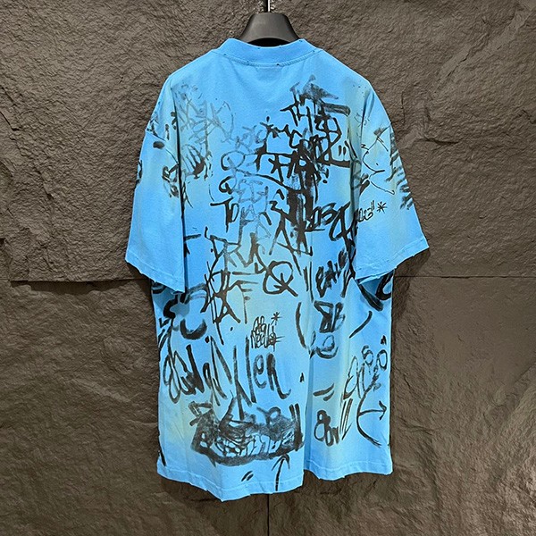 新作/バレンシアガ 偽物☆ Skater Tシャツ オーバーサイズ ヴィンテージ 2色 bab63357