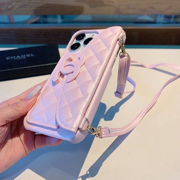 シャネル iPhone13/14 ProMAX 偽物 チェーン付きクラシックケース shv22759