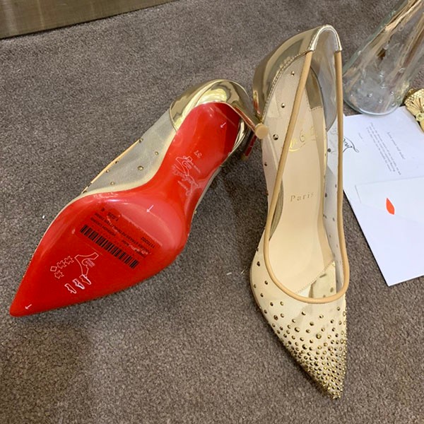 クリスチャンルブタン 偽物 Follies Strass 100 パンプス Ruf19615