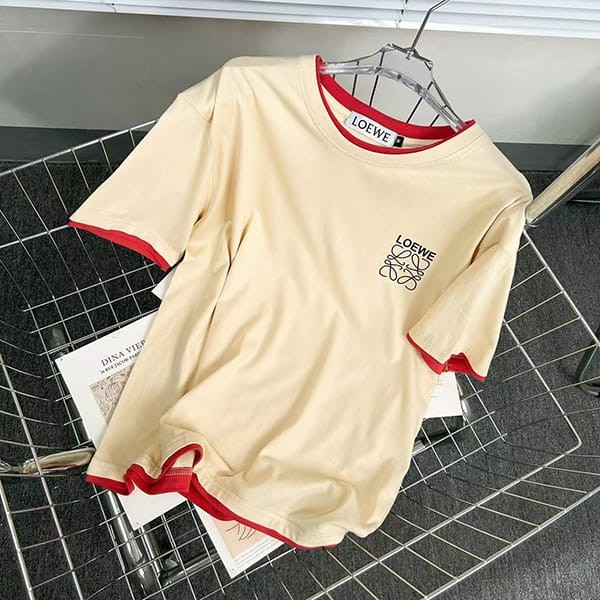 高品質ロエベ コットン アナグラム Tシャツ スーパーコピー lom25556