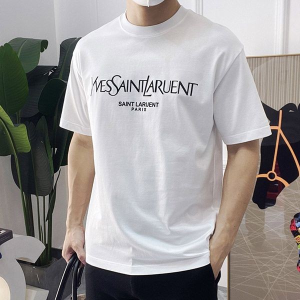おすすめ サンローラン コットンジャージーTシャツ Sax34382