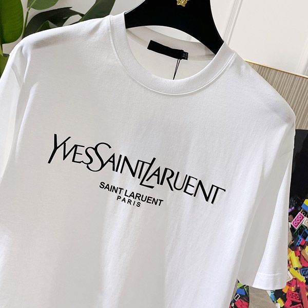 おすすめ サンローラン コットンジャージーTシャツ Sax34382
