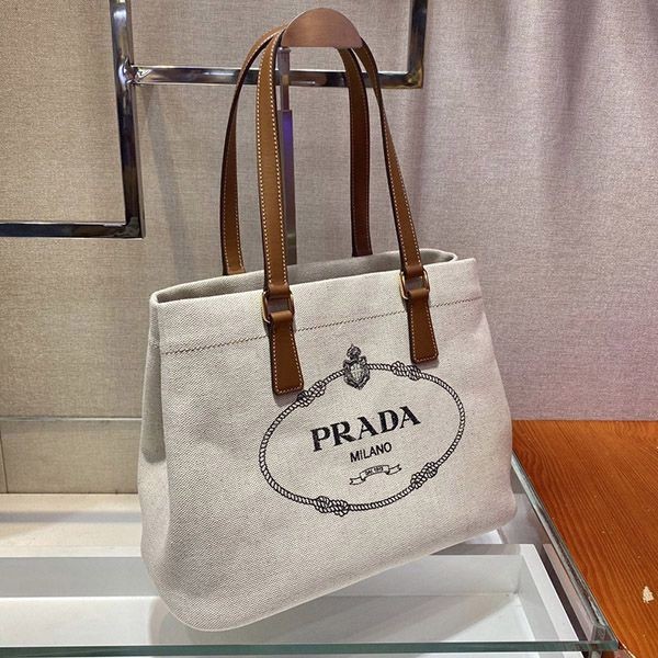 ギフトに最適 プラダ LINEN BLEND トート バッグ 偽物 pur48086