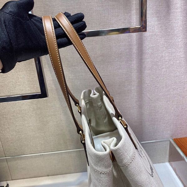 ギフトに最適 プラダ LINEN BLEND トート バッグ 偽物 pur48086