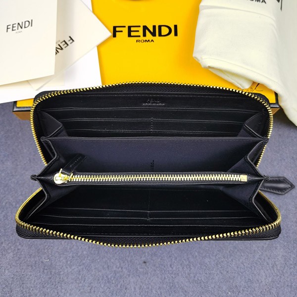 フェンディ カスタマイズ ジップアラウンド 長財布 バッグ バグズ 偽物 ジッパーウォレット fey61382