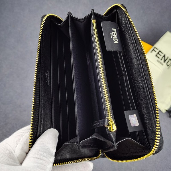 フェンディ カスタマイズ ジップアラウンド 長財布 バッグ バグズ 偽物 ジッパーウォレット fey61382