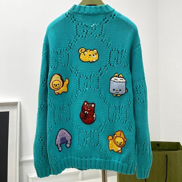 注目度抜群！グッチ 漫画の動物の刺繍 ニットセーター コピー gug35744