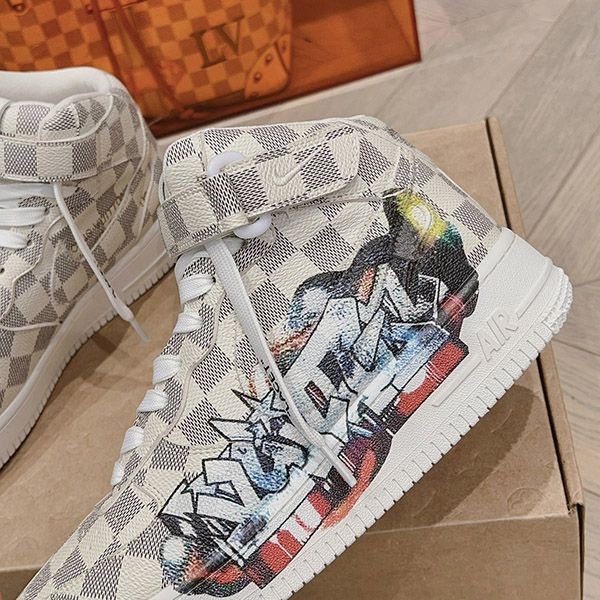 超希少！ヴィトン x ナイキ Air Force 1 偽物 Mid By Virgil Abloh ホワイト naq67249