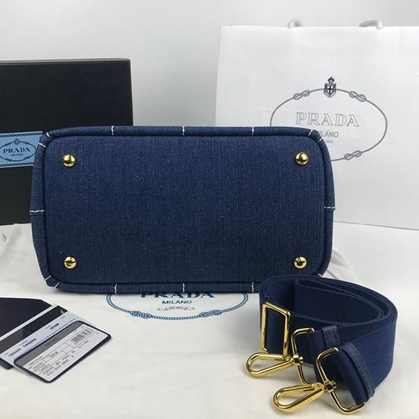 秋冬大セールプラダ カナパ デニム ファブリック 2way コピー ハンドバッグ puq62536