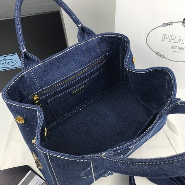 秋冬大セールプラダ カナパ デニム ファブリック 2way コピー ハンドバッグ puq62536