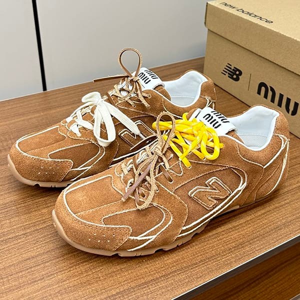 すぐ届くミュウミュウとNew Balance 偽物のコラボ★デニム スニーカー myk76990