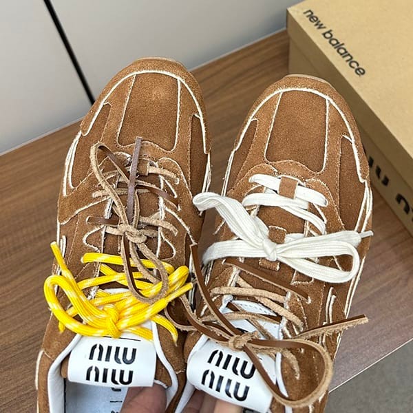 すぐ届くミュウミュウとNew Balance 偽物のコラボ★デニム スニーカー myk76990